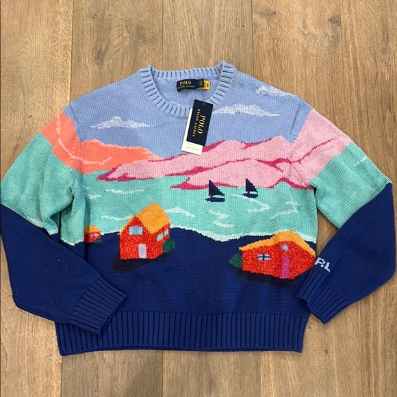 Ralph Lauren Sweaters - Ralph Lauren Pastel Landscape Knit Sweater